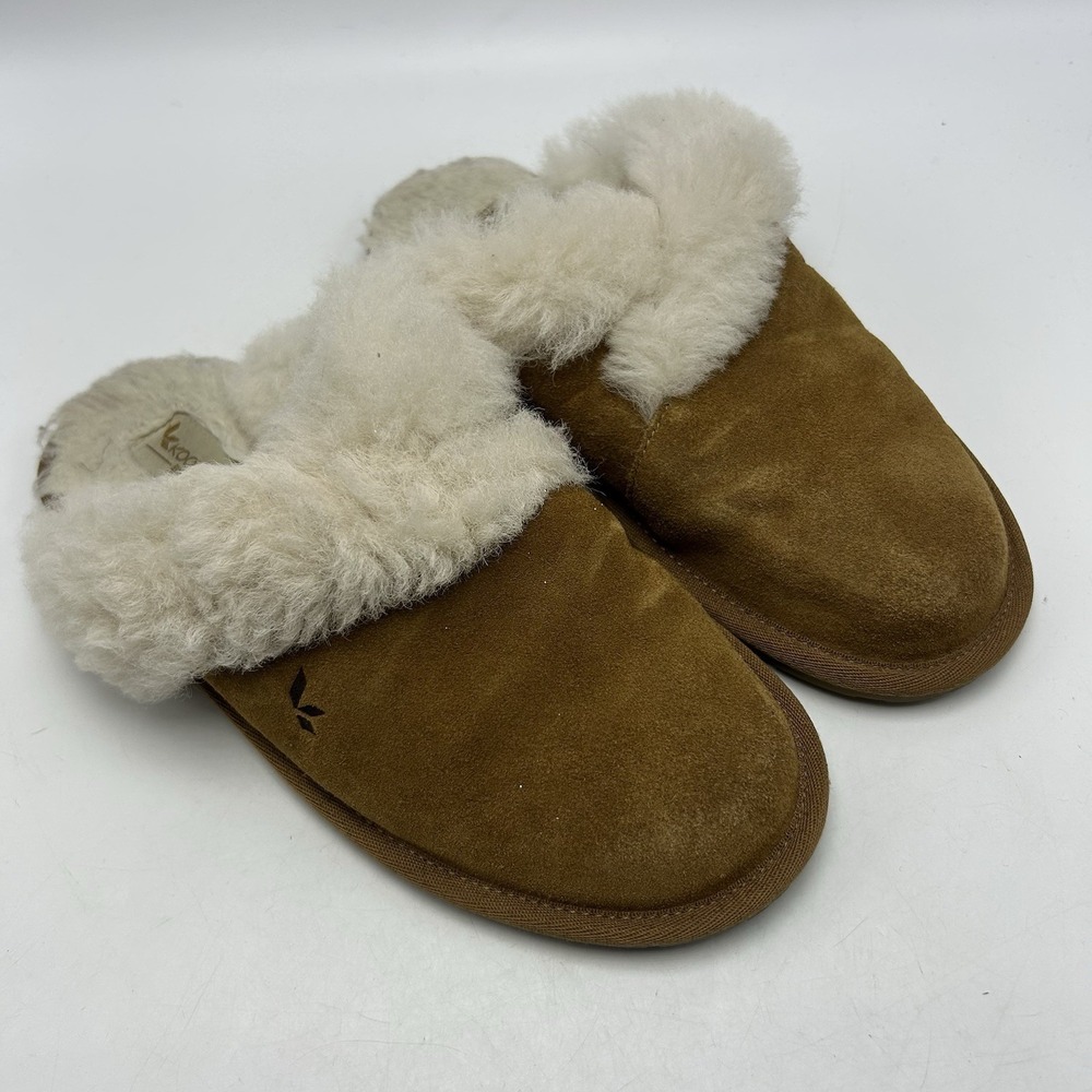 Koolaburra UGG Milo Womens 7 Shoes Suede Comfort Lined House Slippers Cozy Mule